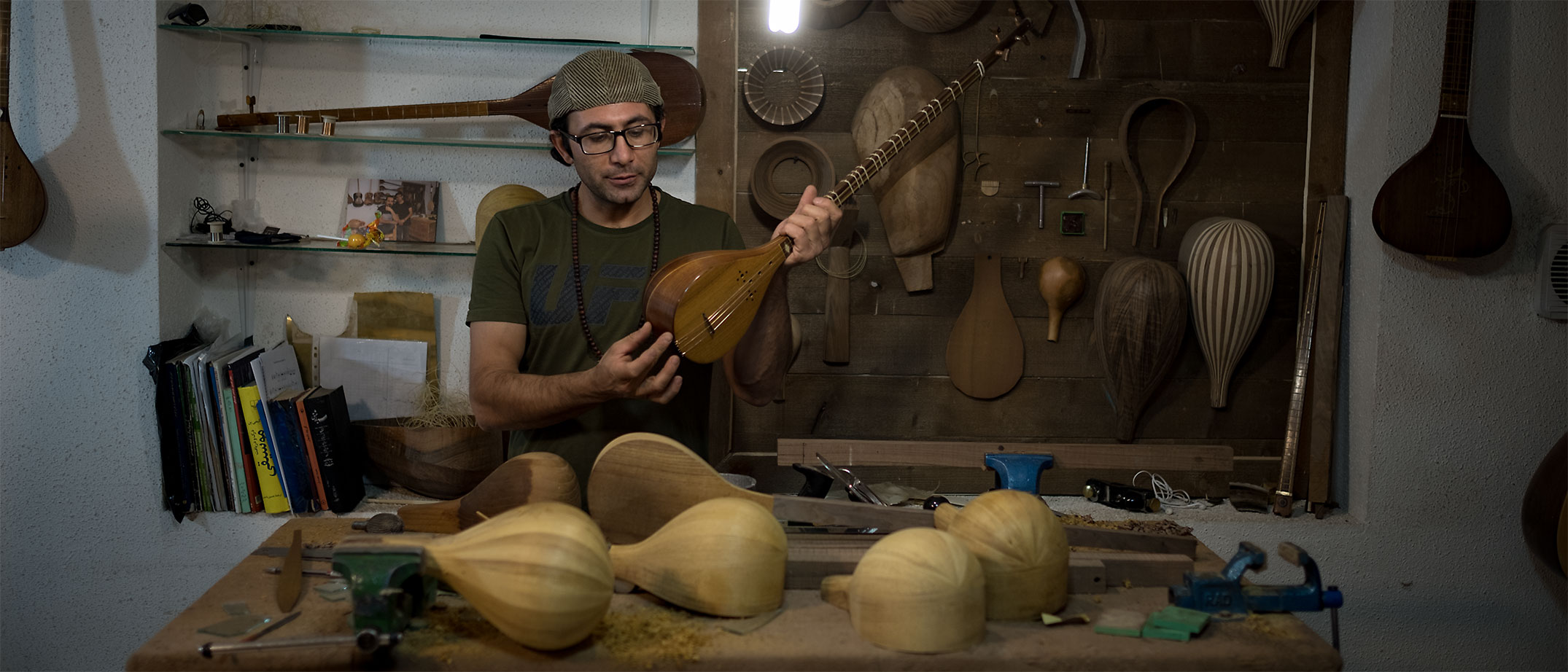 Esfahan, Isfahan, Musik Museum, Instrumenten-Werkstatt, Instrument 